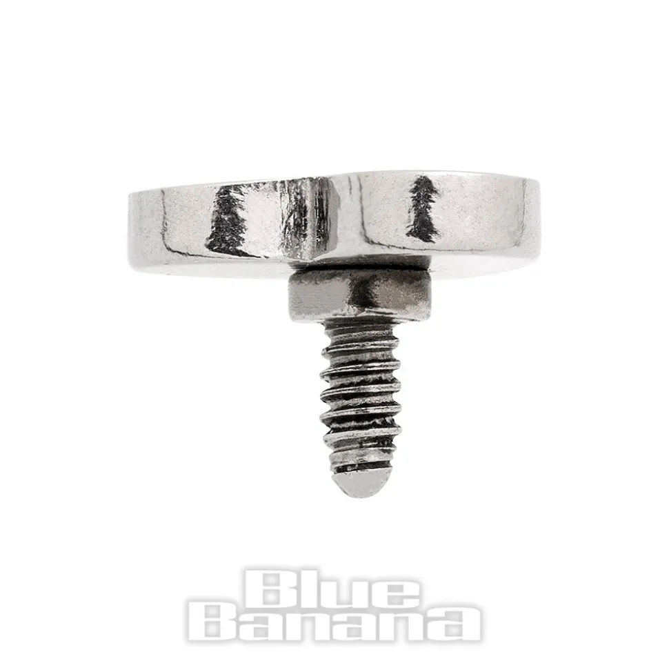 Blue Banana Surgical Steel Heart Top (Silver)