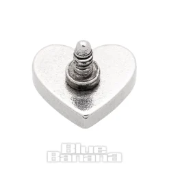 Blue Banana Surgical Steel Heart Top (Silver)