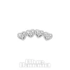 Blue Banana Surgical Steel Heart Cluster Threadless Labret (Silver)
