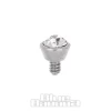 Blue Banana Surgical Steel Internally Threaded Jewelled Labret (Crystal)
