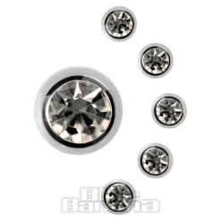 Blue Banana Surgical Steel Jewelled Ball 3mm (Crystal)