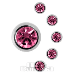 Blue Banana Surgical Steel Jewelled Ball (Rose)