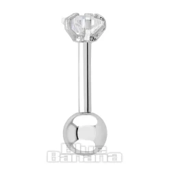 Blue Banana Surgical Steel Jewel Star 1.2 x 6mm Tragus Bar (Aurora Borealis)