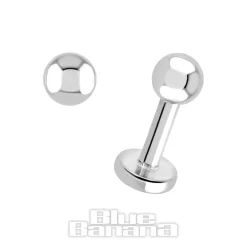 Blue Banana Surgical Steel Labret (Silver)