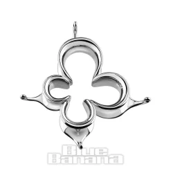 Blue Banana Surgical Steel Loop Saddle Hanger (Silver)