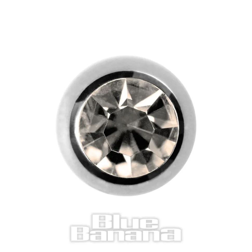 Blue Banana Surgical Steel 5mm Jewelled Ball (Crystal)