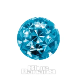 Blue Banana Surgical Steel 4mm Glitter Ball Add On (Aqua)