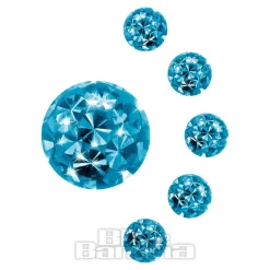 Blue Banana Surgical Steel 4mm Glitter Ball Add On (Aqua)