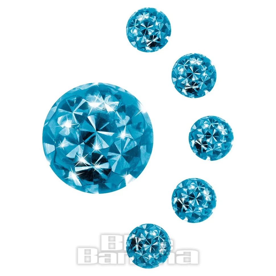 Blue Banana Surgical Steel 4mm Glitter Ball Add On (Aqua)