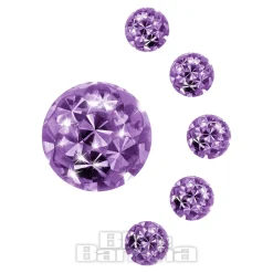 Blue Banana Surgical Steel 4mm Glitter Ball Add On (Amethyst)