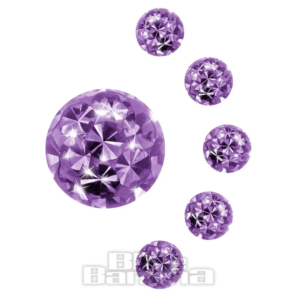 Blue Banana Surgical Steel 4mm Glitter Ball Add On (Amethyst)