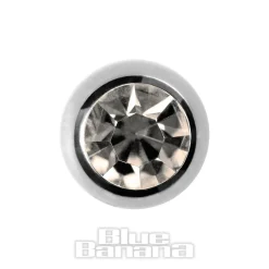 Blue Banana Surgical Steel 6mm Jewelled Ball (Crystal)