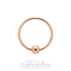 Blue Banana Surgical Steel 1.0mm Gold Plated BCR (Rose)
