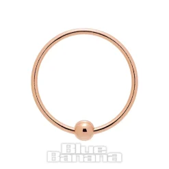 Blue Banana Surgical Steel 1.0mm Gold Plated BCR (Rose)