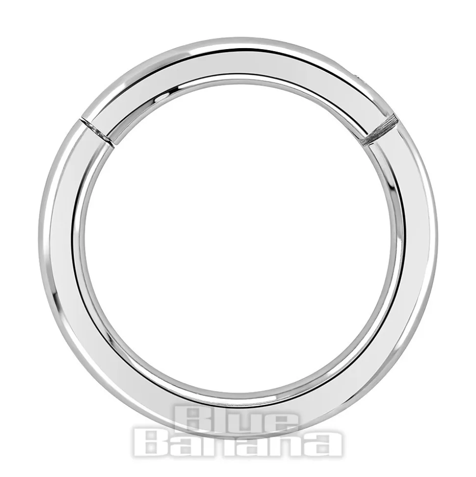 Blue Banana Surgical Steel 1.6mm Hinged Segment Ring (Silver)