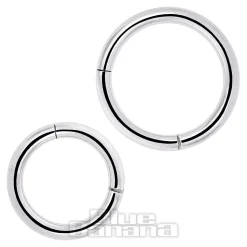 Blue Banana Surgical Steel 1.6mm Hinged Segment Ring (Silver)