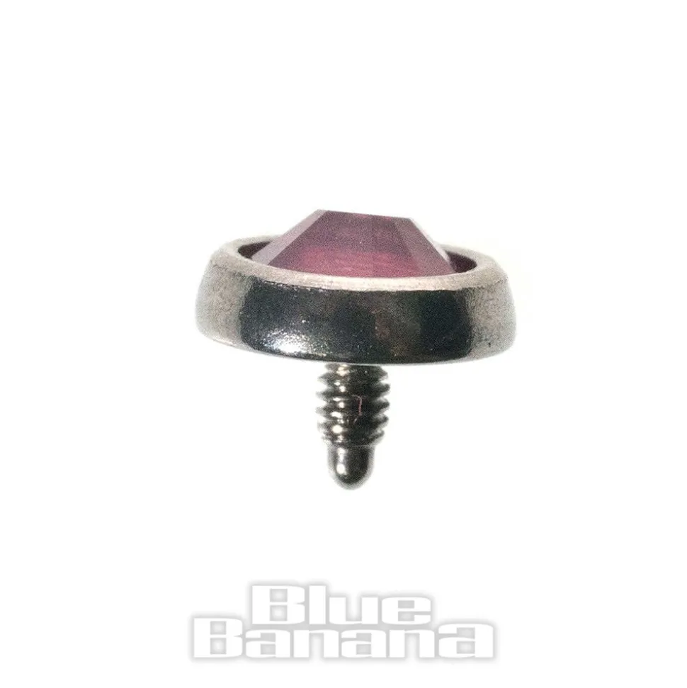 Blue Banana Surgical Steel 5mm Dermal Top (Rose)