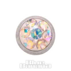 Blue Banana Surgical Steel 5mm Glitter Dermal Top (Aurora Borealis)
