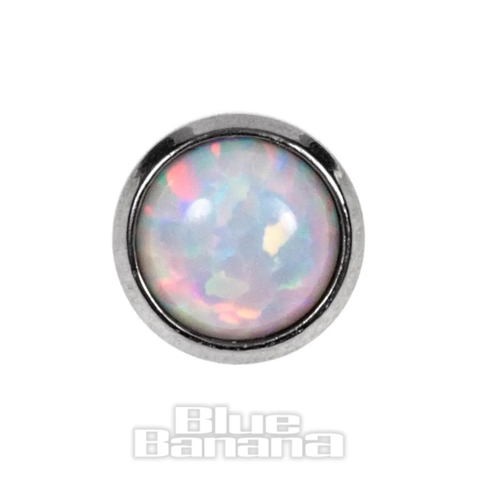 Blue Banana Surgical Steel 5mm Dermal Top (Opal)
