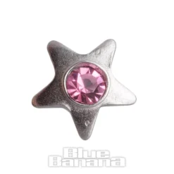 Blue Banana Surgical Steel 3mm Dermal Top Star (Rose)