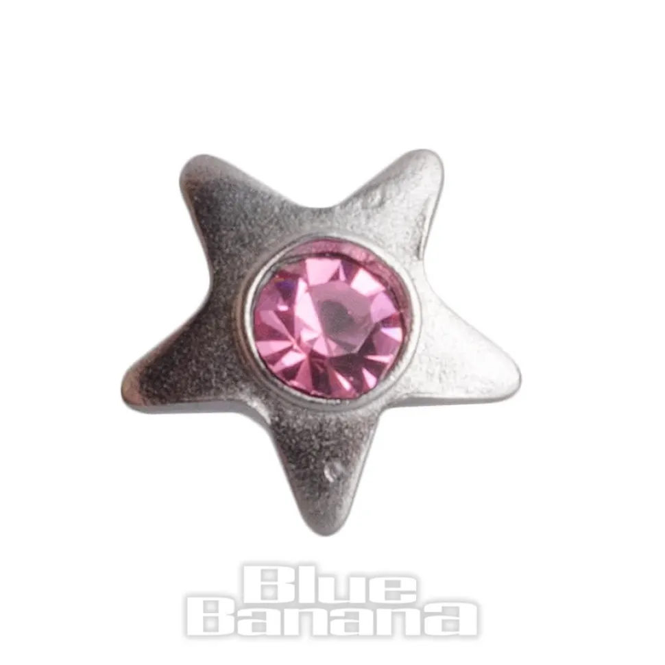 Blue Banana Surgical Steel 3mm Dermal Top Star (Rose)