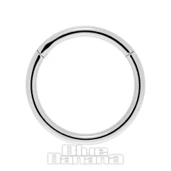 Blue Banana Surgical Steel 1.0mm Hinged Segment Ring (Silver)