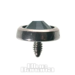 Blue Banana Surgical Steel 5mm Dermal Top (Zircon)