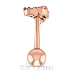 Blue Banana Surgical Steel 0.8mm Diamond Teardrop Tragus Stud (Rose)