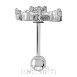 Blue Banana Surgical Steel 1.0mm Bow Tragus Stud (Silver)