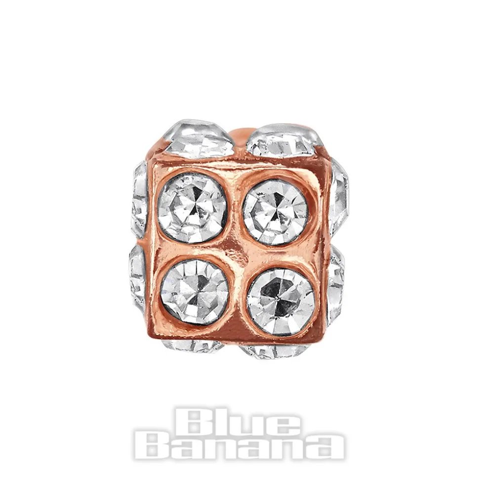Blue Banana Surgical Steel 1.0mm Dice Tragus Stud (Gold)