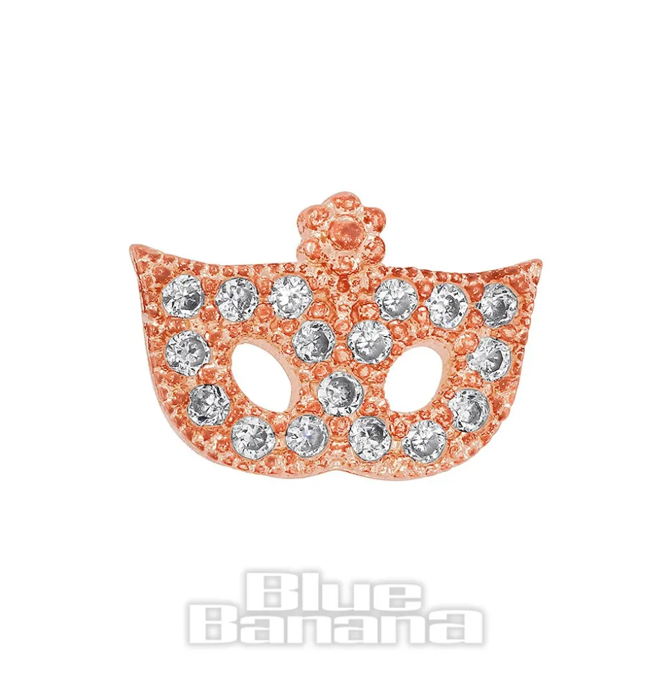 Blue Banana Surgical Steel 1.0mm Mask Tragus Stud (Gold)