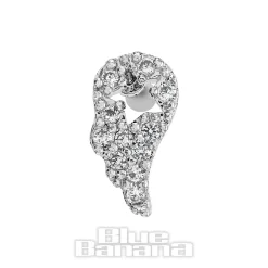 Blue Banana Surgical Steel 1.0mm Wing Tragus Stud (Silver)