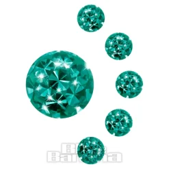 Blue Banana Surgical Steel 5mm Jewelled Glitter Ball (Zircon)