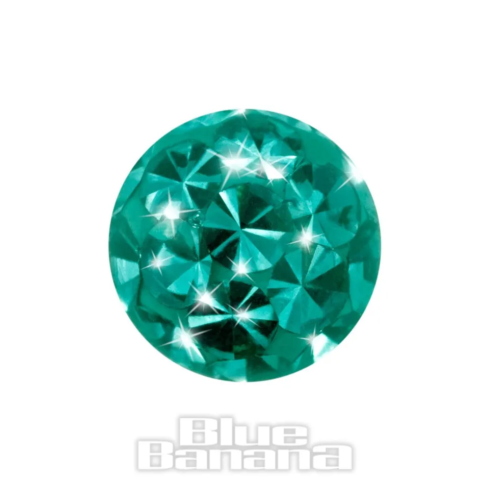 Blue Banana Surgical Steel 5mm Jewelled Glitter Ball (Zircon)