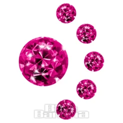 Blue Banana Surgical Steel 5mm Jewelled Glitter Ball (Fuchsia)
