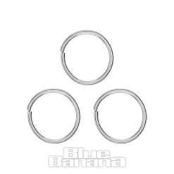 Blue Banana Surgical Steel 3 Pack Assorted Seamless Nose Ring (Silver)