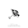 Blue Banana Surgical Steel Skull Spade Labret (Silver)