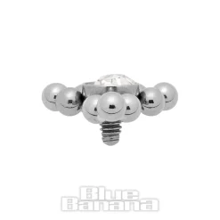 Blue Banana Surgical Steel Triangle Dermal Top (Silver)