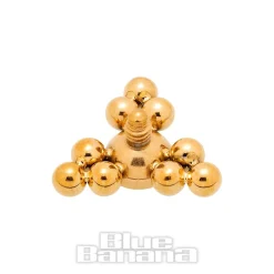 Blue Banana Surgical Steel Triangle Dermal Top (Gold)