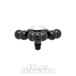Blue Banana Surgical Steel Triangle Dermal Top (Black)