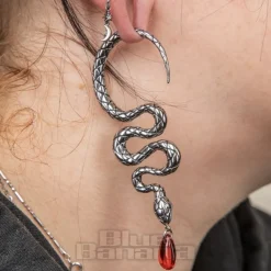Blue Banana Surgical Steel Winding Snake Ear Weight (Silver)