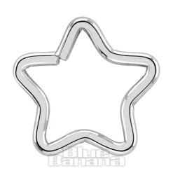 Blue Banana Surgical Steel 1.2 x 10mm Daith Star Ring (Silver)