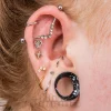 Blue Banana Surgical Steel 1.2x38mm Zirconia Link Industrial (Crystal)