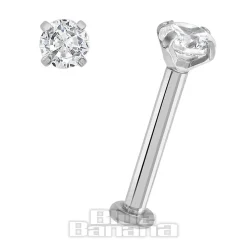 Blue Banana Surgical Steel 1.2 x 8mm Round 3mm Multi Labret (Pack Of 3)