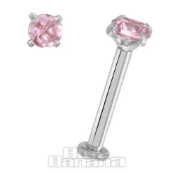 Blue Banana Surgical Steel 1.2 x 8mm Round 3mm Multi Labret (Pack Of 3)