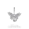 Blue Banana Surgical Steel 1.6x10mm Zirconia Butterfly Navel Bar (Crystal)