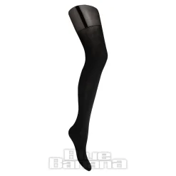 Blue Banana Suspender Look Tights (Black)