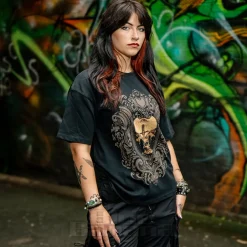 Blue Banana Sword & Skulls T-Shirt (Black)