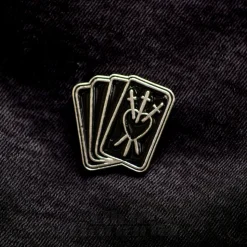 Blue Banana Tarot Cards Pin Badge (Black)