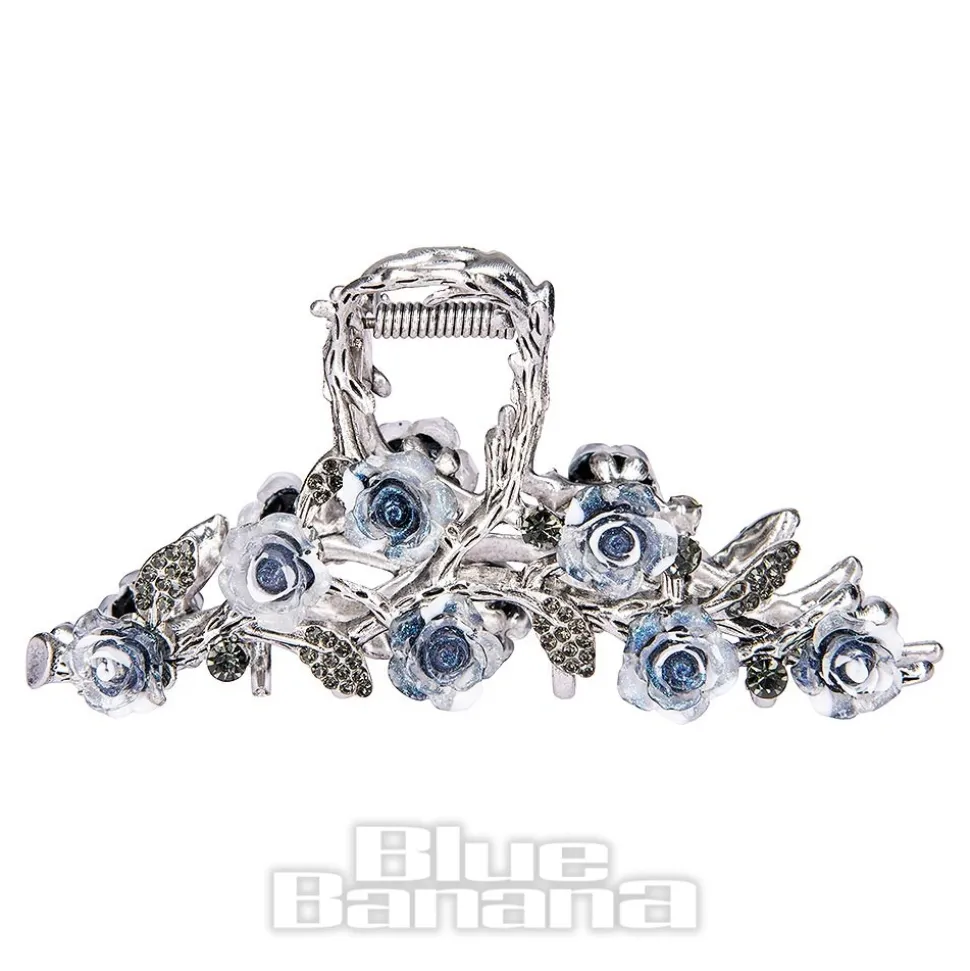 Blue Banana Thorn & Roses Hair Clip (Multicolour)